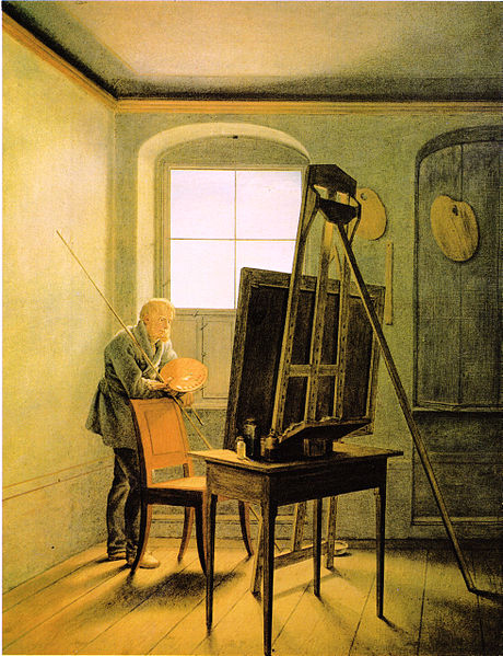 Caspar David Friedrich in seinem Atelier